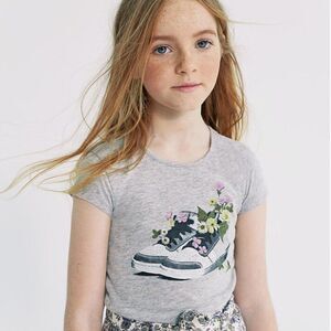 NWT! Ikks Marl T-shirt  with Floral Trainer - Size 12